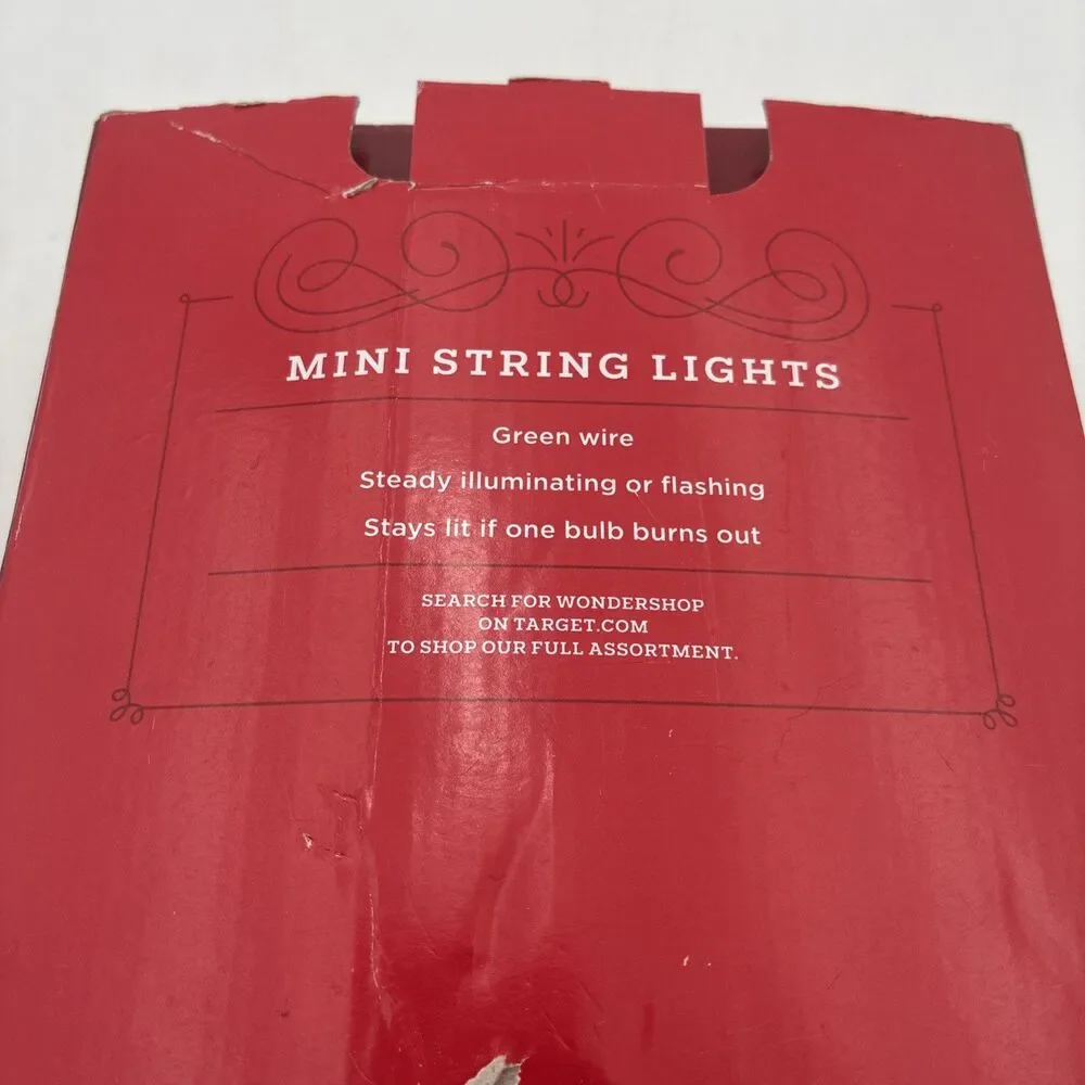 Wondershop 100 LED Mini string Lights Red Green Clear Xmas decor